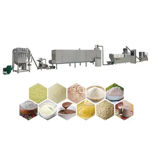 Línea de producción de polvo de cereales inflado de alimentos nutricionales, línea de producción automática de alimentos para bebés instantáneos