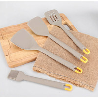 Ensemble d'ustensiles de cuisine en silicone 11 pièces, spatule en silicone avec poignée antidérapante, brosse à huile, outils de cuisson résistants à la chaleur, compatibles lave-vaisselle