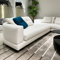 Villa confortable de haute qualité couleurs blanches ensemble de canapés de luxe modulaires en forme de L meubles de salon canapé italien en tissu moderne