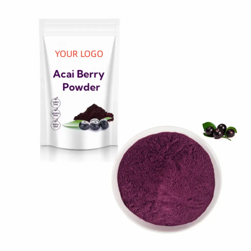 Fabrika kaynağı 100% organik doğal meyve tozu Acai Berry tozu