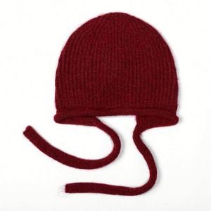 Bonnet tricoté pour filles, bonnets à oreilles couvrantes pour garçons, bonnets de ski d'hiver unis, bonnets pour enfants avec pompon, cadeaux promotionnels - Product Image 3