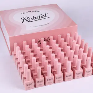 Robifel UV Gel Set 60 màu tùy chỉnh logo chuyên nghiệp vĩnh viễn sơn móng tay