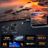 Cable HDMI 2.0 Activo 4K de 18 Gbps, 15 m/20 m, Ultra HD 2160p, HDR, ARC, HDCP 2.2, Moldeado en PVC, Cable de Video HDMI Largo para Laptop, TV, PC