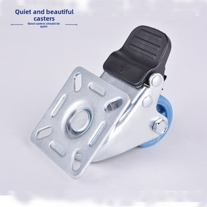 15-Zoll 2-Zoll Doppelreihige PA-Lenkrolle mit blauer Oberplatte, Hochleistungs-Nylon-Laufrollen für Waschmaschinen und Kühlschränke - Product Image 5