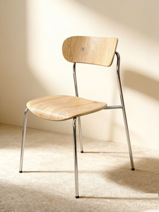 Chaises de salle à manger modernes de luxe avec pieds en fer et dossier en <span class=keywords><strong>bois</strong></span> courbé, vente directe d'usine, pour la maison, le bureau, l'extérieur et l'intérieur - Product Image 1