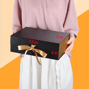 Cajas rígidas con tapa plegable Lury con logotipo personalizado OEM, caja de regalo colorida, caja magnética negra - Product Image 4