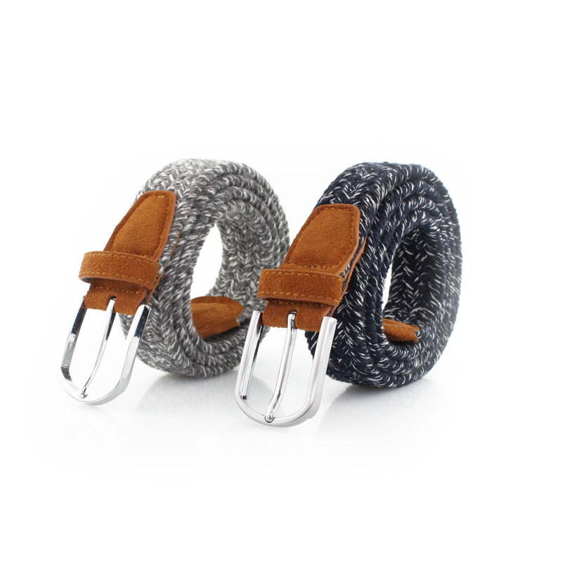 Поставщик Amazon, оптовая продажа, разноцветный вязаный сетчатый эластичный тканевый Плетеный Эластичный Ремень для гольфа для мужчин, женщин, подростков