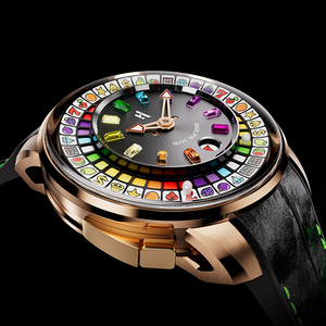 Montre automatique Lucky Harvey avec cadran en forme de <span class=keywords><strong>roulette</strong></span>, style tourbillon, mouvement mécanique, boîtier en acier inoxydable, étanche 30m - Product Image 1