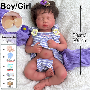 环保透明静脉硅胶再生娃娃手工制作新生男孩/女孩张口护理训练头发环保 - Product Image 2