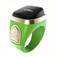 Smart Tasbih Zikr Ring Longue Endurance 6 Rappel du temps de prière Smart Tasbeeh Compteur Affichage numérique Étanche Musulman Anneaux