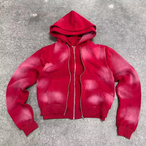 Sudadera con capucha doble personalizada con cremallera bidireccional unisex para hombre, fabricantes de sudaderas pesadas - Product Image 1