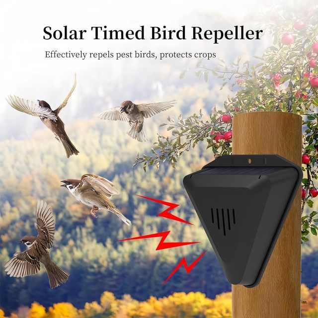 Hot Sale Solar Bird Repeller Wireless Reusable Anti-Bird Infrared Motion Sensor Waterproof Multi-Function Outdoor Alarm System
