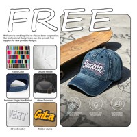 Gorra de Béisbol Personalizada Estilo Urbano, con Logotipo Bordado, Diseño de Imagen en Tela Común, Sin Estructura, de Mezclilla Suave, para Adultos Unisex