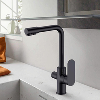 Robinet de cuisine monotrou à noyau en zinc + laiton avec mitigeur de cuisine à canalisation d'eau pure
