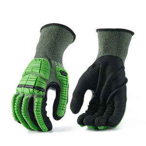 Guantes de Trabajo EN388 Resistentes a Cortes, con Protección Contra Impactos TPR, HPPE, Recubrimiento de Nitrilo Arenoso en la Palma, Impermeables, de Seguridad - Product Image 5