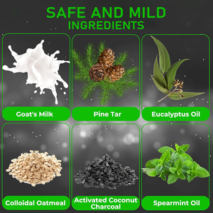 Savon au goudron de pin entièrement naturel, nettoyant anti-acné, eczéma, <span class=keywords><strong>psoriasis</strong></span>, soulagement des <span class=keywords><strong>d</strong></span>émangeaisons, nettoyant pour le visage et le corps au goudron de pin, <span class=keywords><strong>lait</strong></span> de chèvre pur - Product Image 3