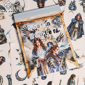 JAI IMAN 20 hojas DIY no repetitivo Storm Hunter tamaño grande PET y papel autoadhesivo libro <span class=keywords><strong>de</strong></span> pegatinas - Product Image 1