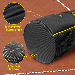 Tennis Racket Bag 30-40L Nylon Portable Zipper Closure Sports Equipment Storage For Tennis Balls And Gear - Product Image 4