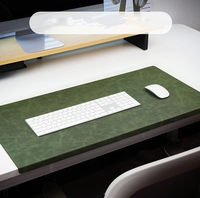 Protège-coudes pliable, tapis de bureau en cuir à motif Crazy Horse, tapis de souris simple et imperméable pour ordinateur de bureau