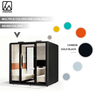 KINGMAN Cabine de bureau insonorisée moderne en aluminium, conception modulaire pour bureau, télétravail, école, entrepôt, appartement