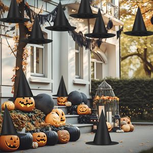 Sombreros de Bruja Negros Damai para Halloween, Decoración Colgante, 12 Piezas, Suministros para Fiestas al Aire Libre - Product Image 3