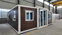 Maison préfabriquée durable à ossature acier 20ft 40ft, extension de bureau sur toit, maison modulaire légère pour espace de travail/cabine