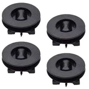 4x Clips universales para alfombrillas de coche con pasadores, sujetadores antideslizantes de plástico negro para fijación interior de automóviles - Product Image 5