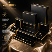 Coffret à bijoux noir de luxe, logo personnalisé, emballage cadeau haut de gamme pour bagues, colliers, boucles d'oreilles et bracelets