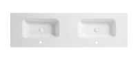 Lavabo Moderno Rettangolare in Ceramica da Appoggio per Hotel, Design Contemporaneo con Bordo Sottile, Superficie Liscia Facile da Pulire, Singolo