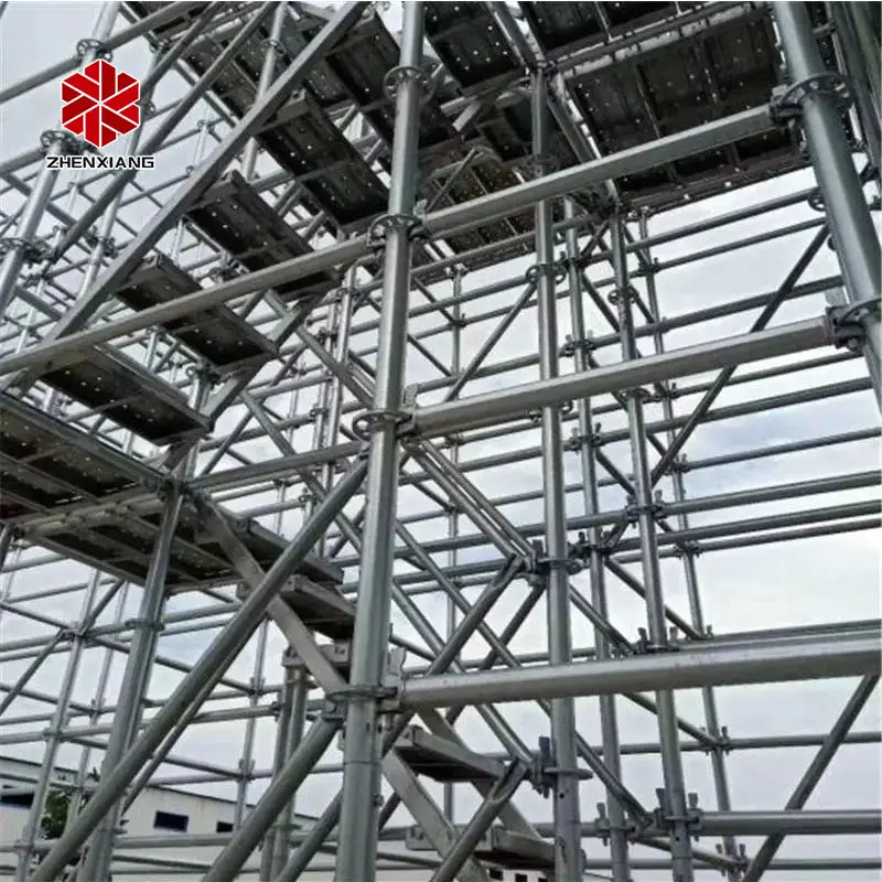 Zhenxiang long service life cast ledger end with wedge ringlock scaffold scaffolding steel pipe for construction scaffolding