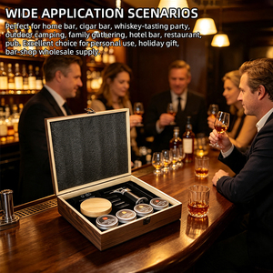 Premium Custom Brand Bar Set <strong>Whiskey</strong> <strong>Smoker</strong> with Wood Chips Torch Bullet Ice Stone Bourbon Cocktail Homebar Wineries Clubs Use - Product Image 5