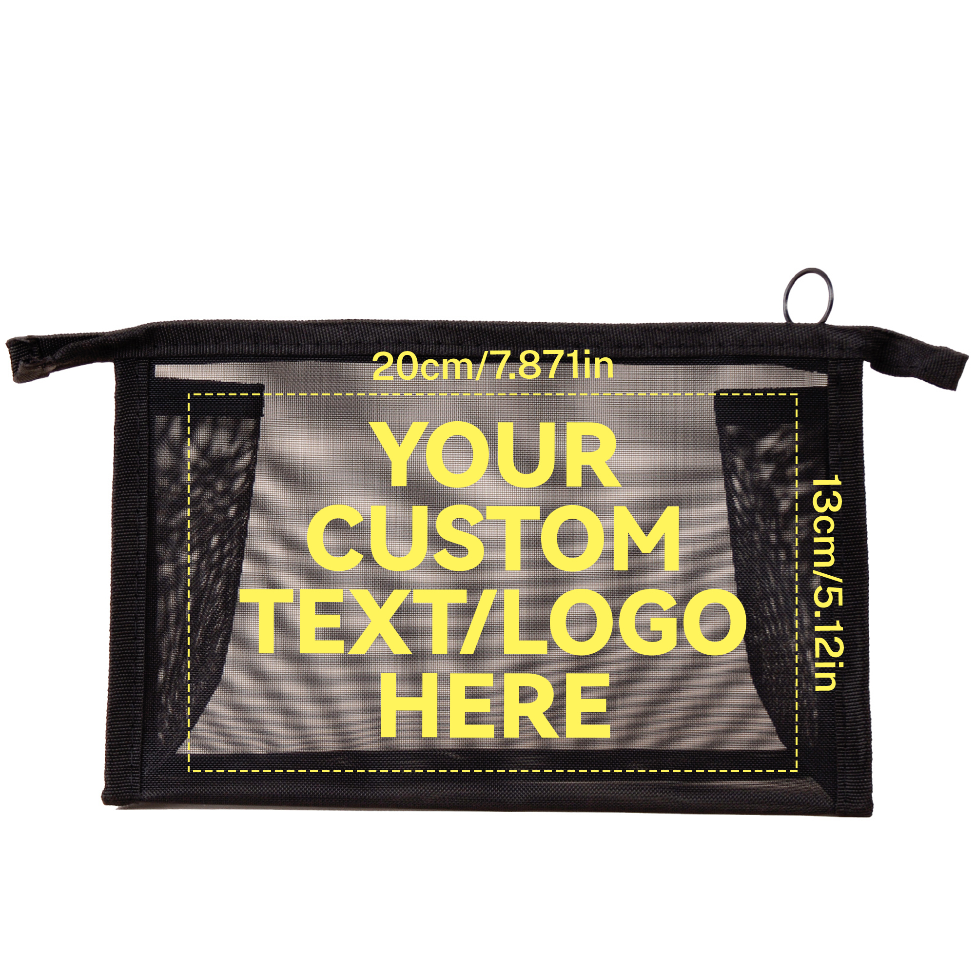 Clear Mesh Zipper Cosmetic Bag