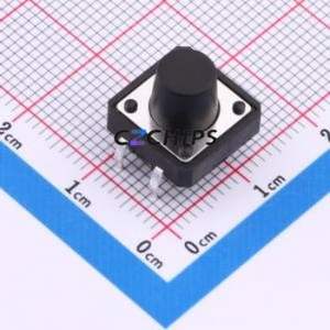 TS015-CBW1EH9.5 Tactile Switch Through hole-4P,12x12mm Switch Single Pole Single Throw Round Button 1.8N Through Hole - Product Image 1