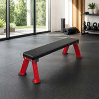Banc plat commercial pour salle de sport, équipement de fitness pour clubs et studios, avec cadre en acier stable pour l'entraînement, base robuste