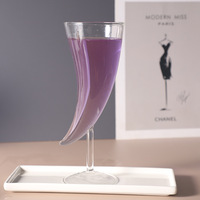 Gobelet en verre Borosilicate de tige d'arbre de Noël écologique fait à la main pour le vin rouge pour Champagne eau fantaisie déco de vacances