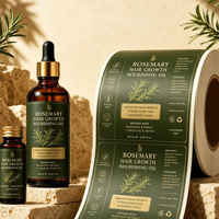 Étiquettes cosmétiques adhésives en vinyle personnalisées, imperméables, recyclables et réutilisables, autocollants d'emballage avec logo privé, découpés à la forme pour parfums