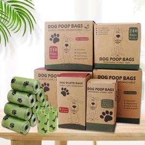 Sacs à déjections canines écologiques personnalisés avec logo imprimé, biodégradables en amidon de maïs, compostables, avec surface gaufrée - Product Image 2