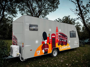 Remolque de camping estacionario de vivienda de tierra privada impermeable y portátil con estética moderna para centros turísticos - Product Image 2