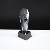 Trophées Hitop en cristal K9, origine Zhejiang, trophée globe, gravure de logo, récompense, forme hexagonale, thème amour