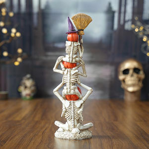 Festive Smiling Resin Pumpkin Stack Hand Painted Lifelike <b>Halloween</b> Tabletop <b>Outdoor</b> <b>Decor</b> - Product Image 4