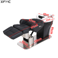 XFMC Meilleure vente Fauteuil de lavage de cheveux électrique inclinable et réglable en hauteur avec massage de la tête et cuvette pour salon de coiffure