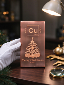 Lingote de Cobre Puro al 99.9% de 1 Kilogramo, Barra Cuadrada de Cobre sin Aleación con Grabado Láser para Fiestas - Product Image 5