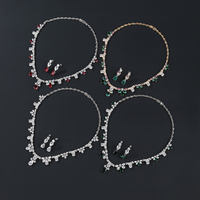 Ensemble de bijoux de mariée de luxe Magnifique collier en zircon cubique Boucles d'oreilles Style romantique vintage pour les fêtes de dames Mariage CN11304