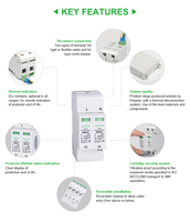 Protection contre les surtensions AC EBASEE 3P SPD EBS2U T1+T2 275V 40kA IEC61643 avec CE |   Tableau de distribution / Protection des bâtiments industriels