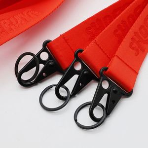 Heavy Duty Neck Strap Eagle Beak Hook Streetwear Brand Keychain <b>Lanyard</b> Custom Logo Debossed Jacquard Nylon <b>Lanyards</b> - Product Image 2