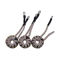 Inducteur de puissance toroïdal personnalisé, noyau en poudre de fer, fil recouvert de soie, bobine d'inductance haute fréquence