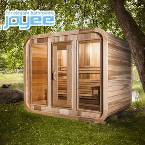 JOYEE tradicional portátil al aire libre sala de Sauna de cedro rojo de madera maciza Sauna para venta - Product Image 3