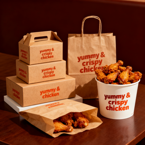 Boîte à poulet frit à emporter personnalisée avec impression, grande capacité, emballage pour poulet frit, seaux d'emballage - Product Image 1