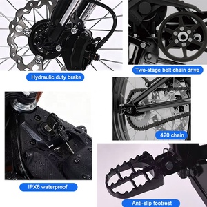 มอเตอร์ไซค์วิบากไฟฟ้า 3600W กำลังสูง 48V 24Ah ระยะทางไกล 80 กม. สำหรับผู้ใหญ่ แบตเตอรี่ลิเธียม 48V 24Ah ให้พลังงานยาวนาน - Product Image 3