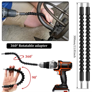 <span class=keywords><strong>Adaptateur</strong></span> d'extension flexible pour embout <span class=keywords><strong>de</strong></span> perceuse à angle droit, rallonge pour tournevis - Product Image 2